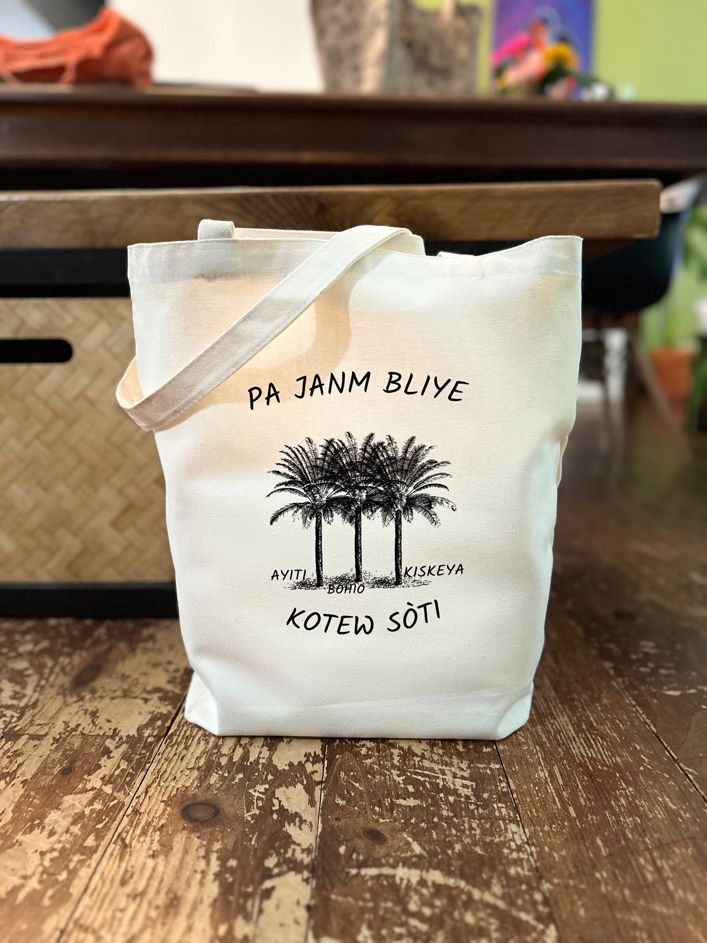 Tote | Twa palmis - Pa janm bliye kotew soti